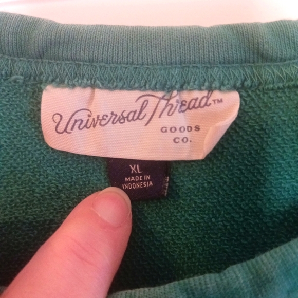 Universal Thread Teal Grean Blue Terry Sweatshirt Sz XL - Picture 5 of 6